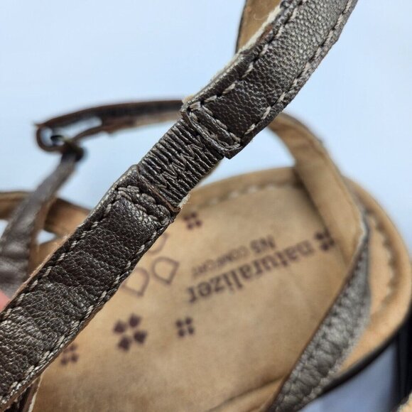Naturalizer Jamboree N5 Comfort Womens Leather Sandals Gladiator Flats Size 10 - Picture 9 of 11